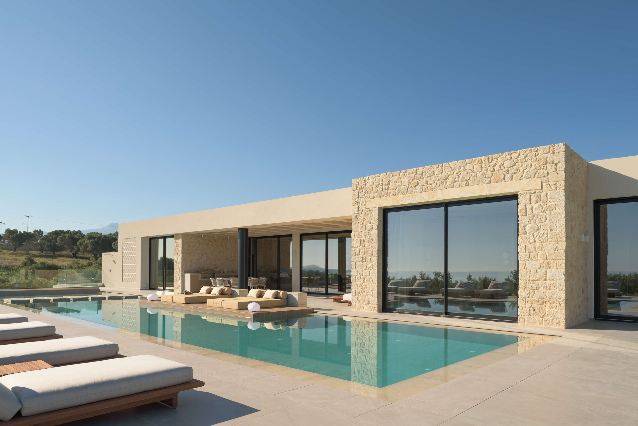 From morning light to golden hour, the infinity pool offers a graceful stage for relaxed Mediterranean living. From morning light to golden hour, the infinity pool offers a graceful stage for relaxed Mediterranean living.
